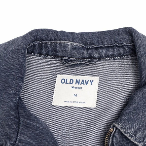 ✨ Old Navy Denim Zip-Up Shacket – NWOT – Women’s Size M ✨ - Picture 3 of 4